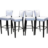 set of 4 elegant  40's European Barstools