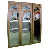 Fabulous 3 piece Palm Tree Mirrored Screen/Room Divider