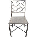 12  Faux Bamboo Nickel Chairs