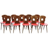 Vintage Exceptional set of 10 H Baumann Dining Chairs