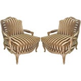 Vintage Kreiss Collection: Pair of Oversized LXV Style  Armchairs