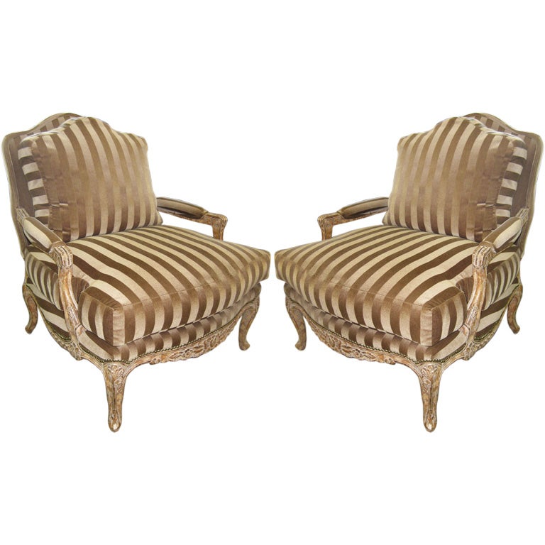 Kreiss Collection: Pair of Oversized LXV Style  Armchairs
