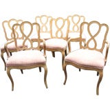 Calssical set of 6 Ribbon Back Dining Chairs, 2 arms, 4 sides