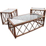 3 pc Bamboo Set, 2 Ends and 1 Coffee table