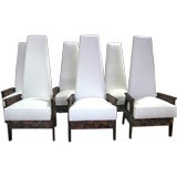 Spectacular  set of 6 Cubiste High Back Dining chairs