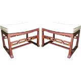 Exceptional Pair of Mid Century Link Benches