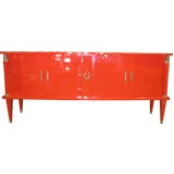 Vintage Exceptional French Lacquered Sideboard w/Bronze Mounts