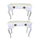 Exquisite Pair of Lacquered Consoles