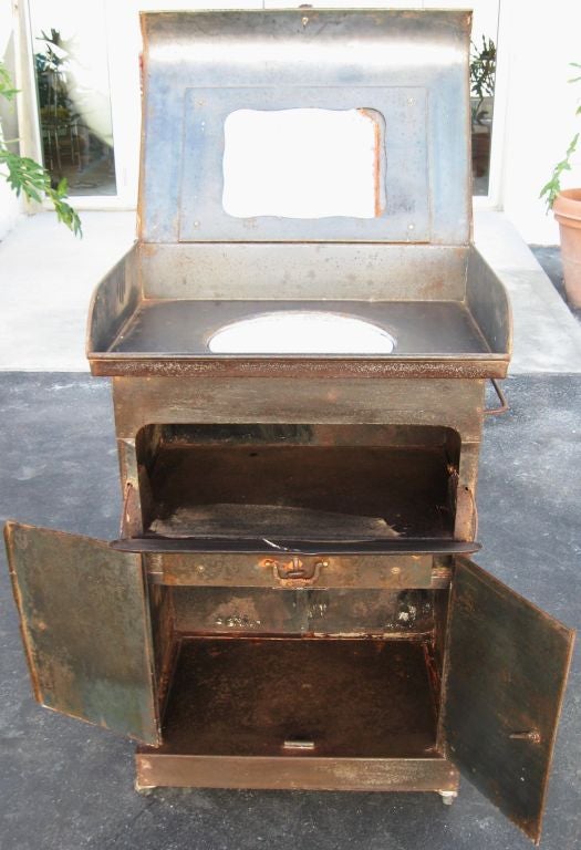 Napoleon III Tole Lavabo/Dry Sink/Cabinet