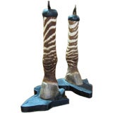 Pair of Zebra Lamps