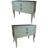 Superb pair of Sweedish Inspired Marble Top Side Tables
