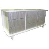 Silver Leaf And High Gloss Lacquered Cabinet/Chest