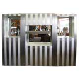 Retro 3 pc Lacquer and Brushed Steel Cabinet