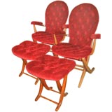 Pair of English Campaign Style Chairs
