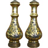 Pair of Eglomise Decoupage Lamps