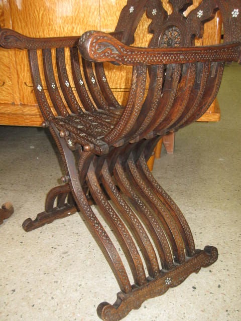 Wood 1920's Morrocan Wedding Chairs