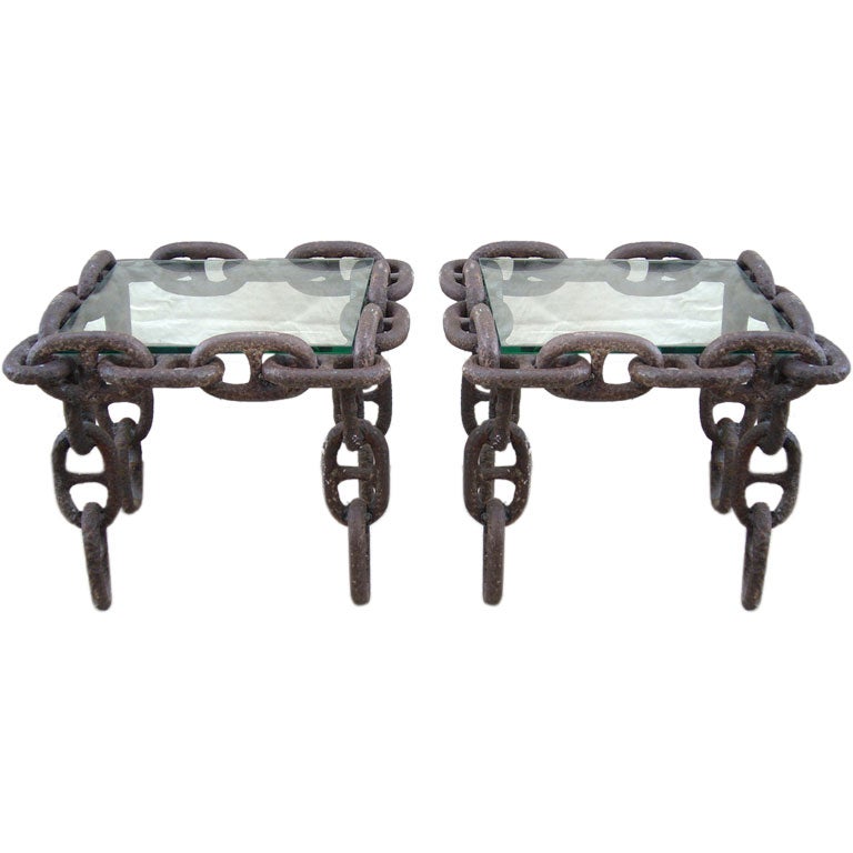 Anchor chain end tables at 1stDibs