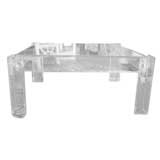 Mid Century Square Lucite Base Table