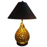 Vintage Mid Century Leopard Lamp