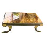 Empire Style Reverse Glass Top Coffee Table