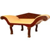 Carved Mahogany Settee