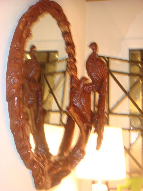20th Century Birds on a Branch Mirror