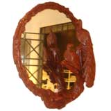 Vintage 20th Century Birds on a Branch Mirror