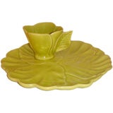 Chartreuse Leafy Luncheon Plates/ Set 4