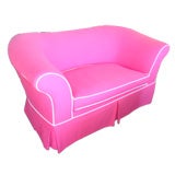 Shocking Pink Mid Century Sofa