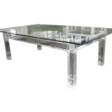 Mid Century Clear Lucite Base Table