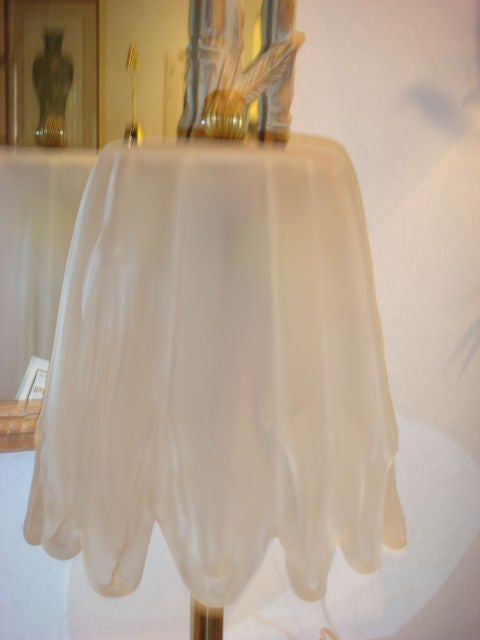 Mid Century Frosted Illusion Lamp