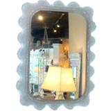 Mid Century Draped Acrylic Frame Mirror Mid Century Draped Acrylic Frame Mirror