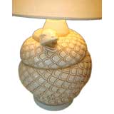 Vintage Ceramic Coiled Snake Lamp