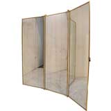 Antique A full length MIRROR BROT folding triptych dressing mirror