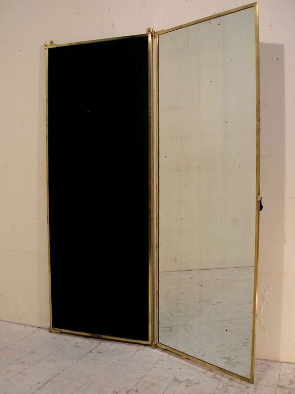 A full length MIRROR BROT folding triptych dressing mirror