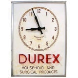 Vintage 1930's Durex advertising clock