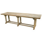 A 9ft English painted refectory table