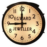 A large 1920's jewellers shop clock