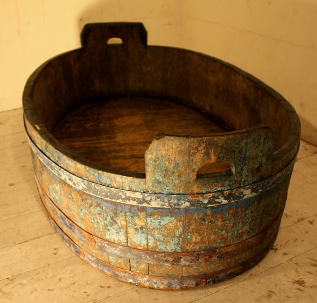 British A huge English salting barrel c1850 For Sale