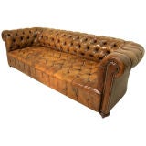 An original English Leather Chesterfield sofa c1930