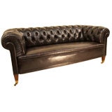 Used An English leather chesterfield sofa c1930
