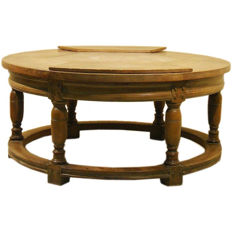 An Edwin Lutyens round kitchen worktable or centre table