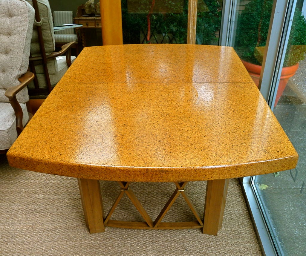 Chic Frankl Table with X Base. Table Width Without Leaves is 56