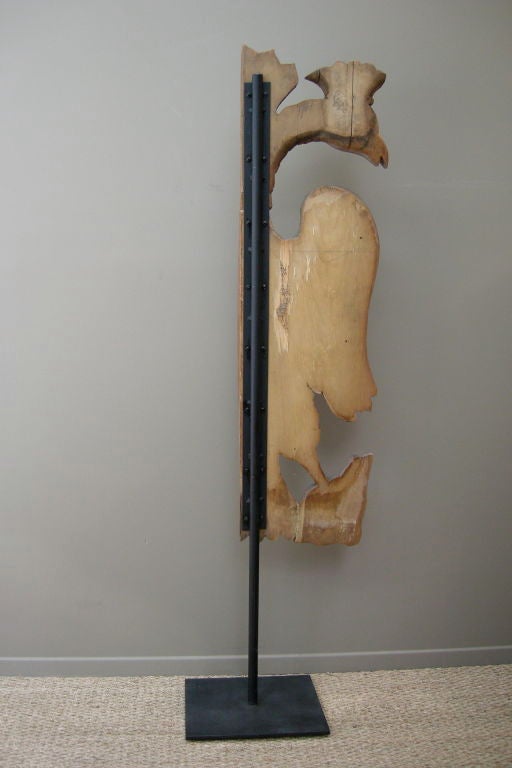 Large Beautifully Carved Crowned Eagle Architectural Element