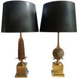 Vintage Pair of Chic Lamps From Maison Charles