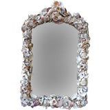 Large Vintage Shell Mirror
