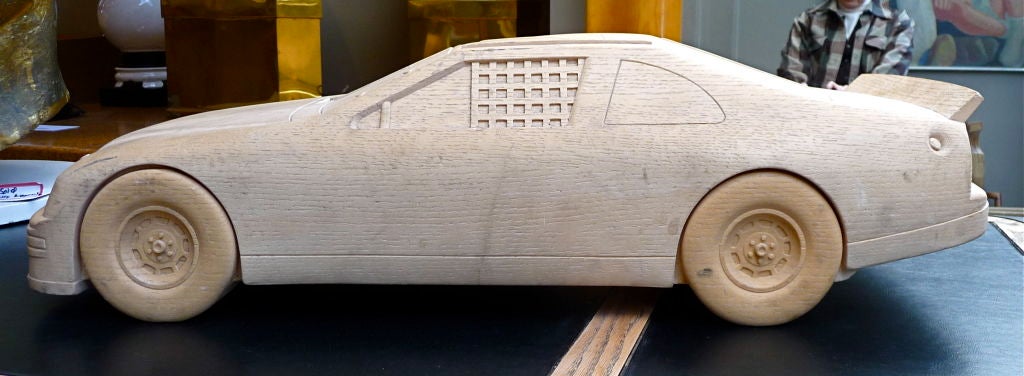 Hand Sculpted Woodgrain Composite Car Model