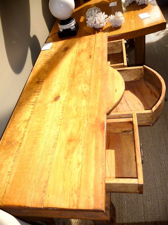Serpentine Front Pine Console Table