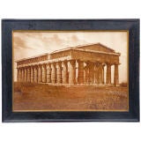 Large Framed Grand Tour Photo Of The Temple Of Neptune
