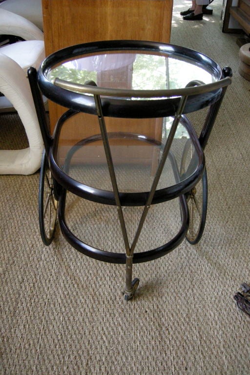Sexy Cart with Bicycle Wheels and Brass Trim